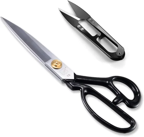 Miniatura 8 de Tijeras de tela de costura para zurdos, tijeras de Taior de 10 pulgadas, acabado galvanizado, tijeras de acero de alto carbono para manualidades