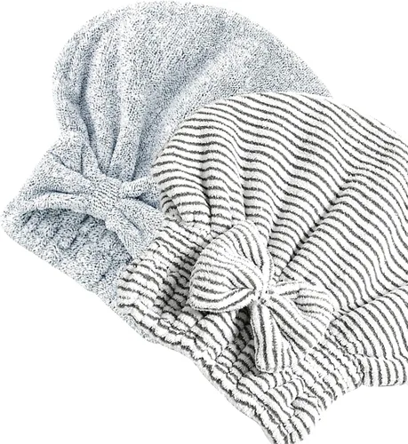 Miniatura 12 de Jseng Gorro Grande de Microfibra de Secado Rápido para Cabello [Nueva Actualización], Extremadamente Suave y Ultra Absorbente, Gorros de Secado