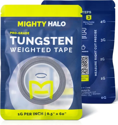 Cinta de tungsteno ponderada de grado profesional para palas de pickleball, raquetas de tenis o palos de golf, no tóxica, 60 pulgadas