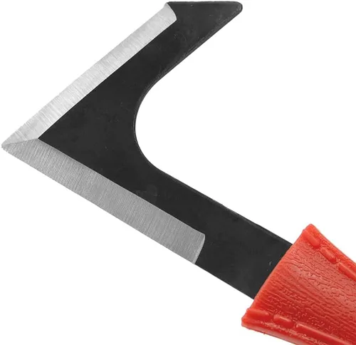 Miniatura 3 de Zenport K111 Crack Weeder, calzada, herramienta de deshierbe de paseo lateral, acero al carbono, hoja en forma de L, naranja