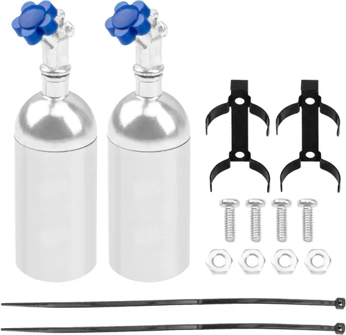 Miniatura 8 de Paquete de 2 piezas de decoración de botellas de nitrógeno de simulación Vgoohobby compatibles con Traxxas TRX4 Axial SCX10 RC4WD Tamiya CC01 D90 Bue