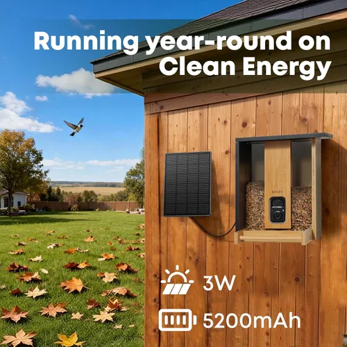 Miniatura 3 de NETVUE by Birdfy - Comedero inteligente para pájaros con cámara, alimentado por energía solar, vapor vivo de 2K y IA Identificación de especies