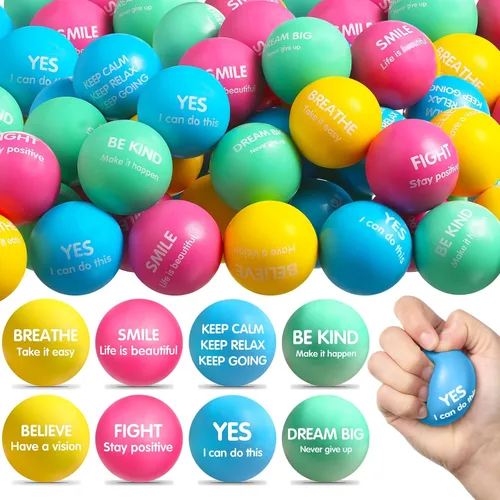 Miniatura 10 de Liliful 48 bolas motivacionales para el estrés, bolas inspiradoras a granel para adultos, alivio de la ansiedad, juguetes para la ansiedad, regalos