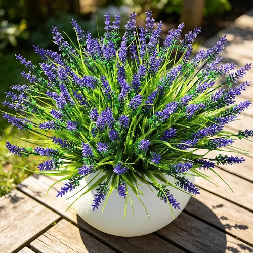 Miniatura 85 de AmyHomie 16 paquetes de flores artificiales de eucalipto negro para exteriores, resistentes a los rayos UV, flores sintéticas que no se decoloran