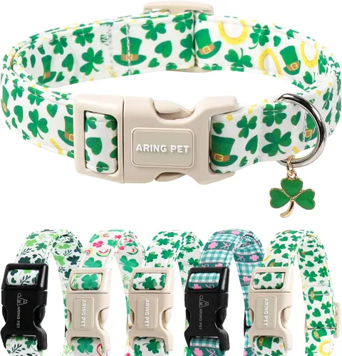 Miniatura 10 de Aring Pet Collar navideño para perro, lindo, ajustable, de algodón, para cachorros, perros pequeños, medianos y grandes, con copos de nieve, rojo Z