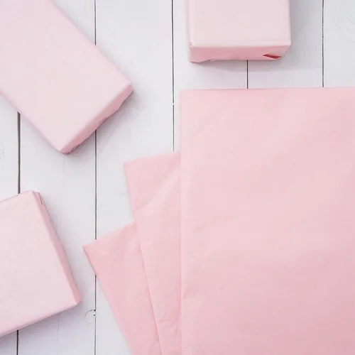 Miniatura 3 de Whaline Papel de seda rosa rubor de 20 x 30 pulgadas, papel de regalo para manualidades, boda, fiesta de cumpleaños, suministros de embalaje, 50