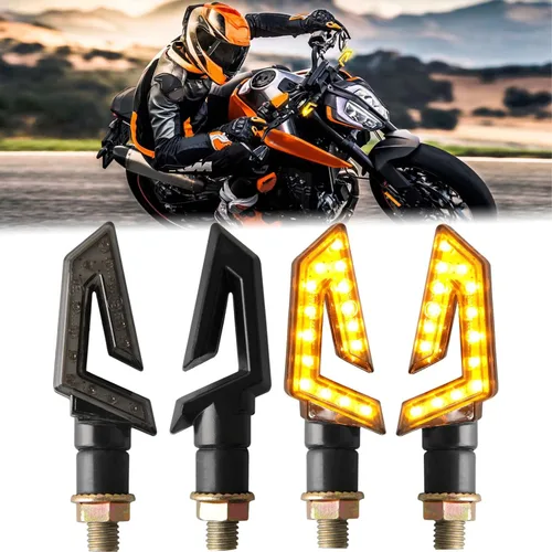 JMTBNO 4 luces intermitentes universales para motocicleta, 15 luces LED intermitentes compatibles con Honda, Yamaha, Suzuki, Street Sports Bike Dirt