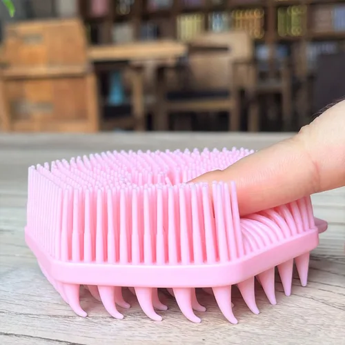Miniatura 4 de Cepillo sensorial prémium para niños o autismo, limpiador corporal de silicona suave, cepillos sensoriales 2 en 1 para terapia ocupacional, esponja