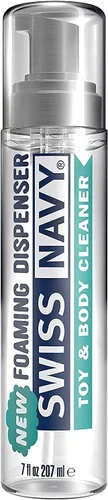 SWISS NAVY Limpiador espumoso Toy & Body de 7 oz y lubricante personal a base de agua premium de 6 onzas
