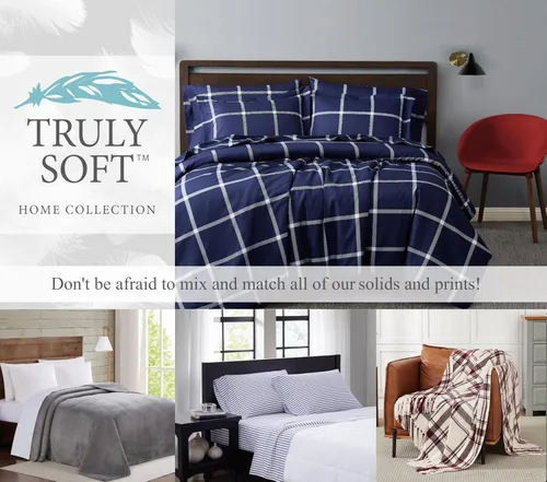 Miniatura 8 de TRULY SOFT Everyday - Juego de sábanas de poliéster blanco de 3 piezas, tamaño individual, color sólido, ropa de cama para adultos, certificado