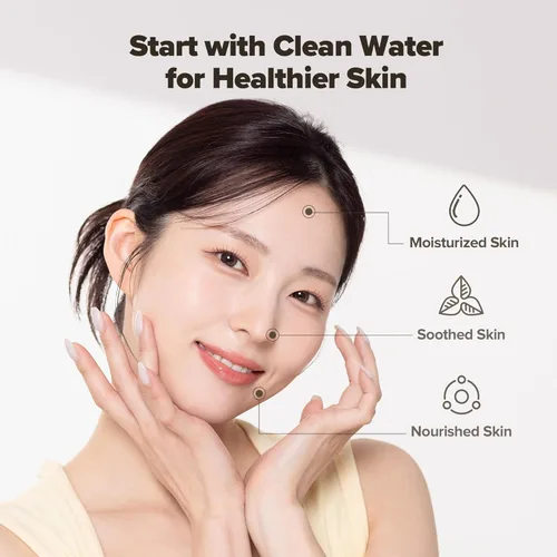 Miniatura 4 de Filtro de agua para grifo de lavabo de baño, filtración con gel de vitamina C, elimina el cloro y los metales pesados, suavizante de agua dura Verde
