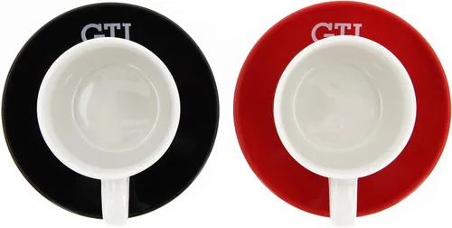 Miniatura 9 de BRISA VW Collection - Juego de tazas de café expreso Volkswagen, diseño GTI (The Legend/Red & Black/2 piezas/3.4 fl oz/3.4 fl oz)