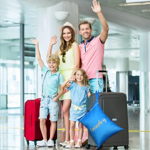 Miniatura 5 de Shappy 2 piezas de bolsa grande de lavandería de viaje, lavable, impermeable, bolsa grande de ropa sucia húmeda y seca, para baño y ejercicio