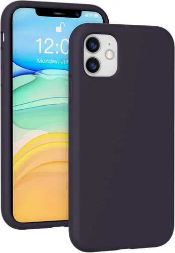 Miniatura 23 de Funda de silicona líquida compatible con iPhone 11 (6.1 pulgadas), cubierta de goma de gel de protección completa con forro de microfibra suave