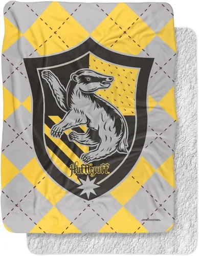 Miniatura 9 de Manta de Harry Potter, 50 x 60 pulgadas, Gryffindor Plaid Sigil Silky Touch Sherpa Back Manta súper suave