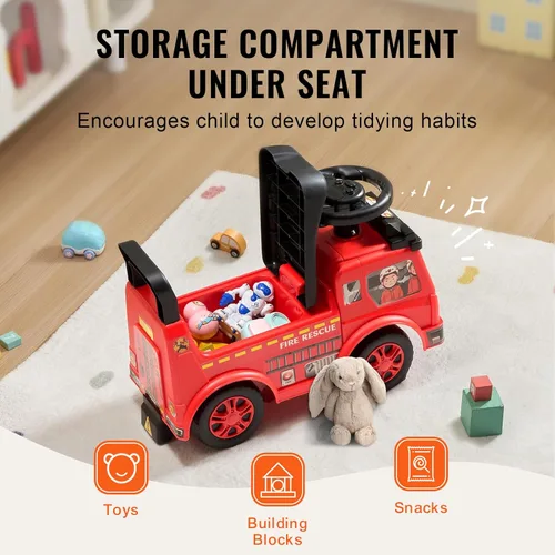 Miniatura 5 de VEVOR Coche de Paseo con Empuje para Niños Pequeños, Edades 19+ Meses, Coche de Carreras, Juguete de Paseo para Niños Pequeños que Pasa de Sentado a