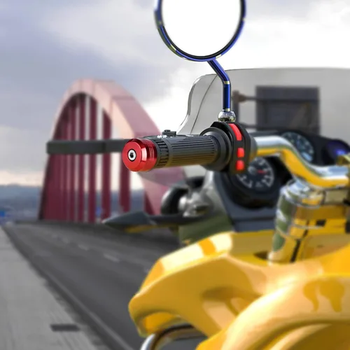 Miniatura 7 de 2 extremos para manillar de motocicleta, tapas deslizantes de barra de mango de 0.866 in, tapones de peso, tapones de aluminio para extremo de Rojo