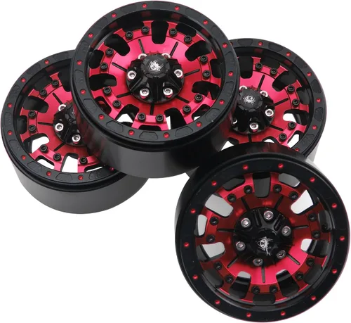 Miniatura 4 de ShareGoo - Llantas de metal Beadlock de 1.9 pulgadas, cubos hexagonales de 0.472 in, 10 radios compatibles con Traxxas TRX4 Axial SCX10 RC4WD D90