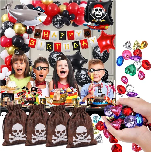 Miniatura 5 de RICHNESS Bolsas de botín pirata con cordón de 4.5 x 6.5 pulgadas, piel de vaca sintética, bolsas de tesoro pirata para recuerdos de fiesta pirata