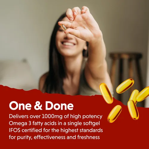 Miniatura 3 de Barlean's Ideal Suplemento de aceite de pescado Omega 3, 1000 mg cápsulas blandas, grado farmacéutico EPA y DHA para la salud del cerebro