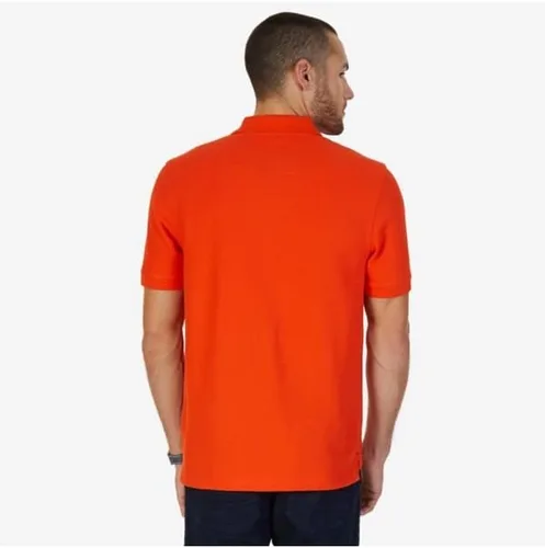 Miniatura 102 de Nautica playera polo clásica de mangas cortas, color sólido, para hombre