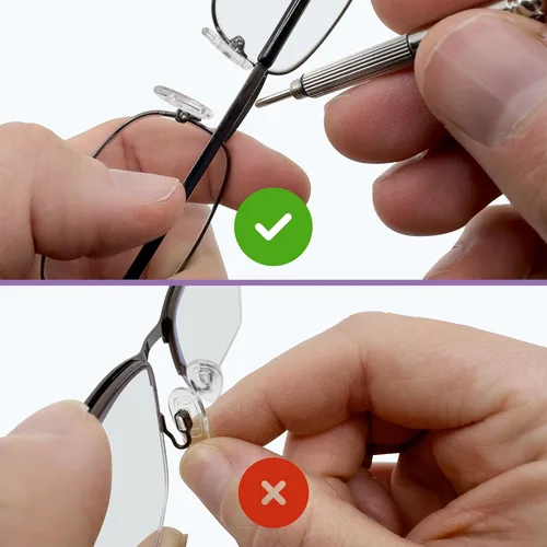Miniatura 3 de GMS Optical - 11mm Medium Wide Screw-in Round Soft Silicone Nose Pads for Glasses, Sunglasses, Glasses Repair Kit, Keep Glasses from Sliding and