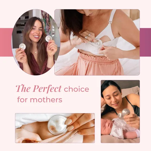 Miniatura 5 de Silverette® The Original Silver Nursing Cups, Nipple Covers for Breastfeeding Essentials, Pure 925 Silver Nipple Shields
