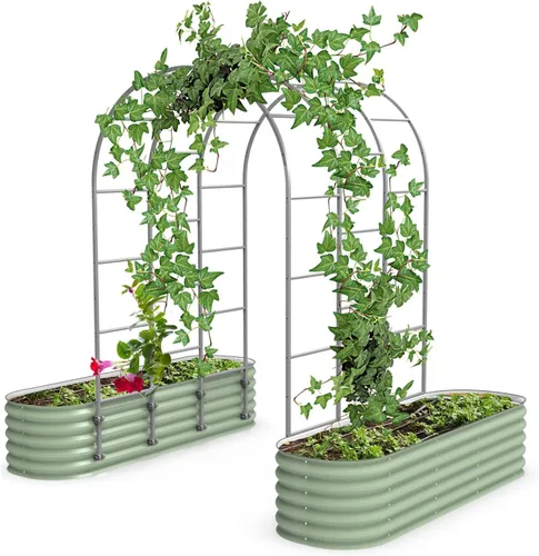 Miniatura 13 de Vego Garden Sistema de Enrejado Modular de Arco de Sección Única de 3.0' de Largo para Cama de Jardín de 2.0' x 5.0' (4 en 1), 3.5' x 5.0' (6 en 1)