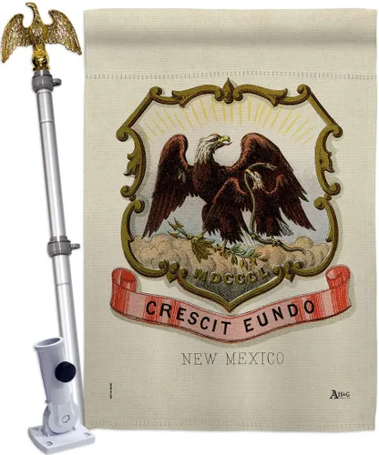 Miniatura 9 de Escudo de armas Nuevo México, juego de banderas para casa de jardín, Estados Unidos, territorios estadounidenses, República, país, área particular