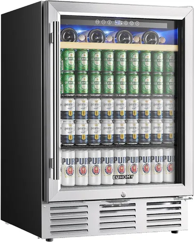 Miniatura 9 de EUHOMY Refrigerador de bebidas de 24 pulgadas, enfriador de bebidas integrado para 180 latas, refrigerador de cerveza debajo del mostrador