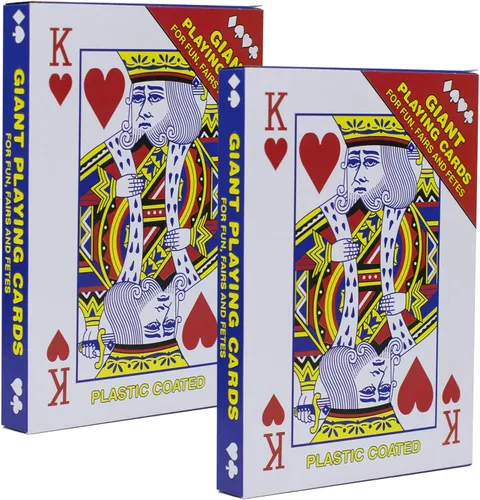 Miniatura 8 de SUUJI Juego de cartas de juego grandes, mazo gigante, de 5 x 7 pulgadas, juego de cartas de juego súper grande, puente, cartas de juego de póquer
