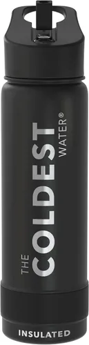 Miniatura 110 de Coldest - Botella para agua con tapa que incluye pajilla, térmica y metálica (acero inoxidable), para hombres y mujeres, color morado