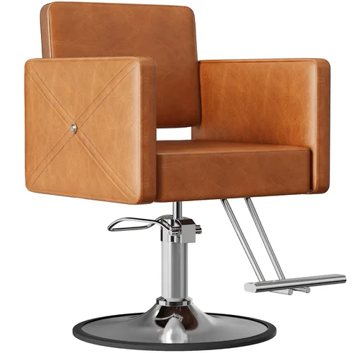 Miniatura 13 de LOUVIXA Sillas de Barbero para Estilista de Cabello, Silla de Salón Hidráulica Ajustable en Altura, Reclinable, Rotación de 360 Grados, Silla