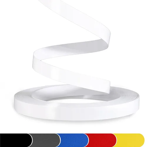 Miniatura 14 de Bandas de borde de PVC, 7/8 "x 25 pies mate blanco ribete de chapa no pegado para muebles de gabinete de mesa Matt blanco