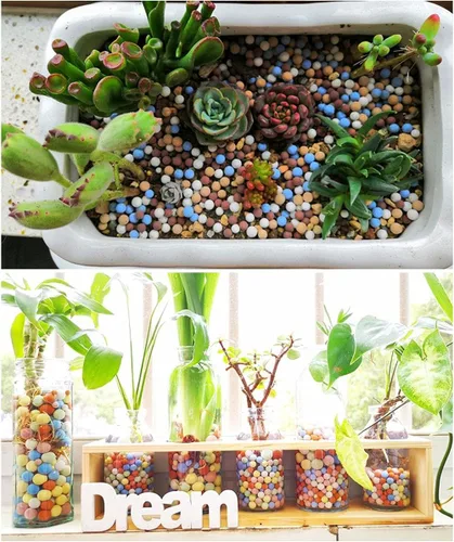 Miniatura 7 de Piedras de arcilla de 2 libras Jardinería Ceramsite Orquídea Rocas Drenaje Purificación de Agua Decoración Ceramsite Decoración Cultivo Piedra