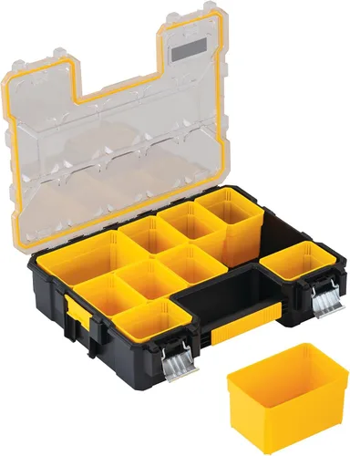 Miniatura 6 de DEWALT Organizador de piezas pequeñas, caja de almacenamiento de hardware con separadores extraíbles, 10 compartimentos (DWST14825) (Paquete de 3)