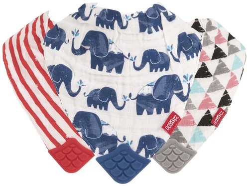 Miniatura 5 de Nuby Funda de lactancia 5 en 1 con babero de dentición de más de 3 meses, gris