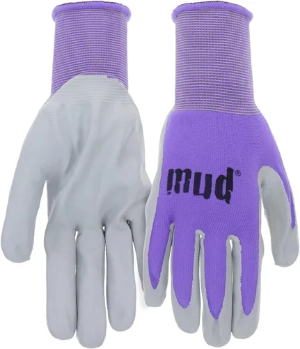 Miniatura 7 de Everyday Mud - Guantes de trabajo de palma de cuero sintético reforzado de alta destreza para mujer Verde