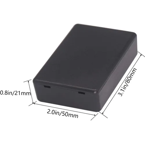 Miniatura 2 de Zulkit 5 cajas de proyectos de plástico ABS para proyectos eléctricos, caja de conexiones de energía, color negro, 3.15 x 1.97 x 0.83 pulgadas 5 PZAS