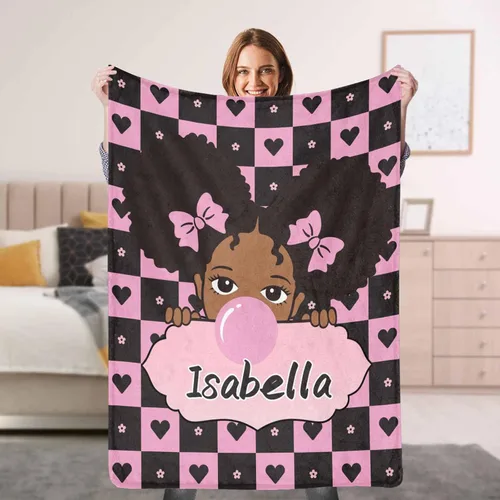 Miniatura 11 de Manta de forro polar personalizada para niños, adolescentes, niños y niñas, bebé, manta con nombre personalizado, manta mágica de arco iris, regalo