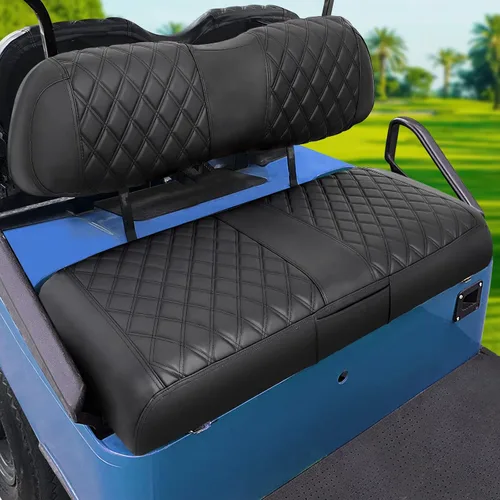 Miniatura 7 de iLSKW Fundas de Asiento para Carrito de Golf Yamaha G22 G8 G9 G16 G19 G2 Cubierta OEM Delantera, Vinilo de Cuero Fino con Textura de Diamante