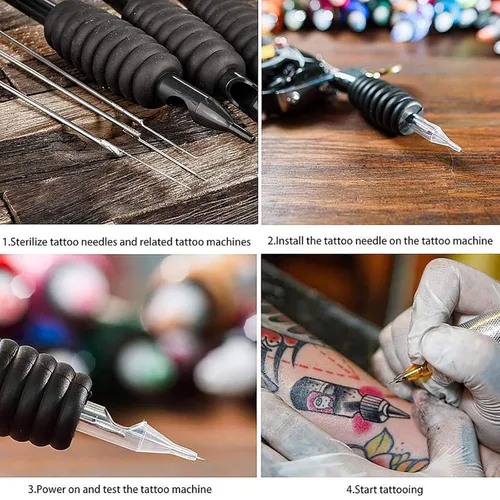 Miniatura 6 de Yugui Juego de agujas de tatuaje, 50 piezas mixtas de palo y poke kit con 3RL, 5RL, 7RL, 9RL, 3RS, 5RS, 7RS, 9RS, 5M1, 7M1, 7M1, agujas de tatuaje