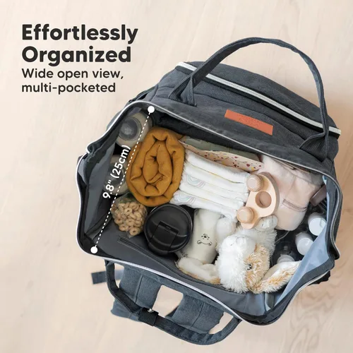 Miniatura 3 de KeaBabies - Mochila pañalera grande impermeable para viajes gris (Mystic Gray)