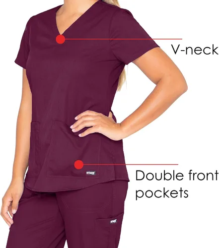Miniatura 5 de Uniforme quirúrgico con cuello en V dos bolsillos para mujer Greys Anatomy