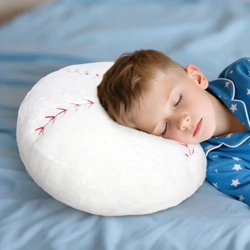 Miniatura 5 de Wepop Almohada de béisbol esponjosa de 18 pulgadas, almohadas de béisbol suaves, almohada de pelota deportiva, juguete de peluche para decoración