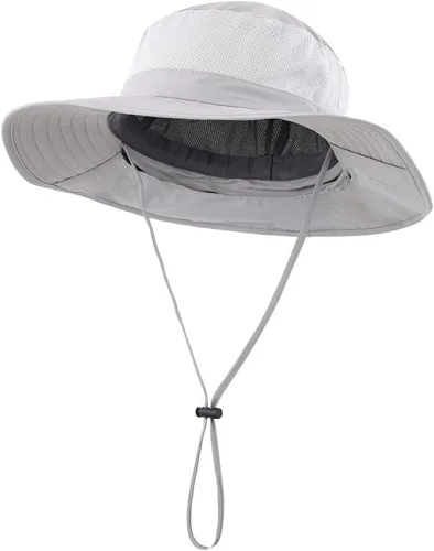 Miniatura 2 de Home Prefer Sombrero de malla para exteriores UPF50+ Sombrero de pesca de ala ancha con solapa para el cuello