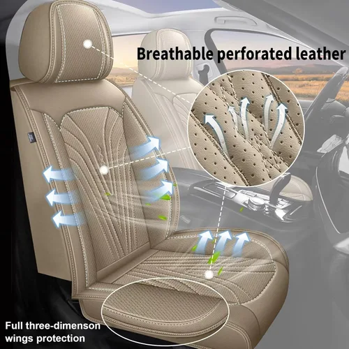 Miniatura 5 de DISUTOGO 2 Fundas para Asientos Delanteros Compatibles con Hyundai Tucson 2010-2024 2025 2026: Fundas de Asiento de Coche de Cuero Impermeables