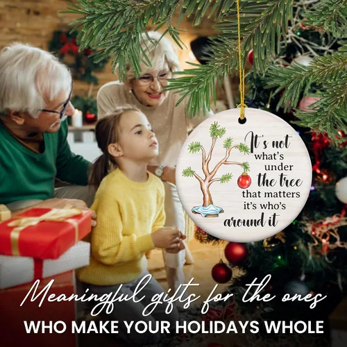 Miniatura 2 de TEEZWONDER Adornos Navideños Regalos para Mujeres Hombres - Adornos Navideños de Cerámica 2025 para Decoraciones de Árbol - Rellenos de Calcetín