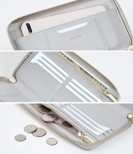 Miniatura 3 de SERMAN BRANDS Carteras clásicas para mujer con bloqueo RFID. Cartera con tarjetero para teléfono