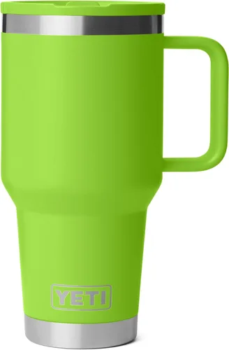 Miniatura 12 de YETI Rambler - Taza de viaje de 30 oz con tapa con pajita abatible - Acero inoxidable, aislada al vacío, a prueba de fugas, compatible con Negro